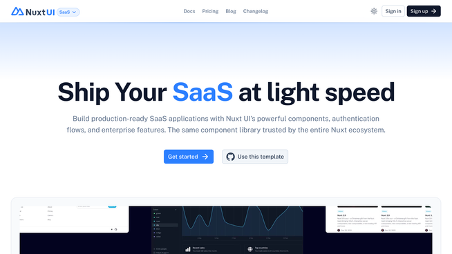 Template SaaS screenshot